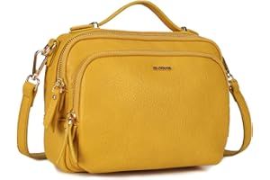 Gladdon Borse a tracolla da donna, piccole borse a tracolla con tasche multiple, pelle PU, cerniera, borsa a tracolla alla moda con tracolla regolabile e rimovibile, piccola