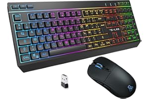 THE G-LAB Combo TUNGSTEN - Tastiera e Mouse Wireless Tripla Connessione 2.4GHz / Bluetooth / USB - Tastiera Gaming ITALIANA, RGB e Macro Custom - Mouse Gaming Wireless 6400 DPI - PC / PS4 / PS5 / XBOX