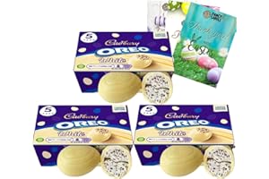 Cadbury Creme Egg Multipack With 3 Boxes of Cadbury Oreo White Chocolate Eggs 155g and 1 Fancy Labels Easter Card | Chocolate Easter Eggs Gifts for Women, Men and Kids Easter Egg Hunt