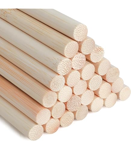 150 Stück Bambus-Dübelstangen | 0,6 X 30,5 Cm Natur, Glatt – Ideal Für Basteln & Heimwerken