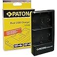 PATONA Caricabatteria Doppio Compatibile con Canon LP-E6NH LP-E6N LP-E6 Batterie