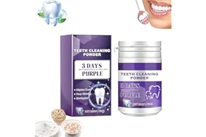 BXJINKELE 3 Days Purple Teeth Whitening Powder, Teeth Whitening Pulver, Zahnaufhellung und Bleaching Pulver, Teeth Whitening Booster, Purple Corrector Powder, Deep Clean Teeth Brightening Freshens Breath (1Pc)