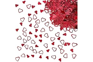 AIVEKE Herz Konfetti Hochzeit - Glitter Rot Konfetti für Geburtstag, Tischdeko, Heiratsantrag, Jahrestag, Valentinstag Dekoration