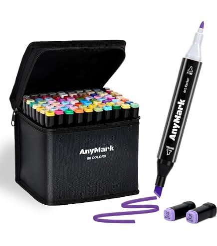 Lot de 24 marqueurs alcool double pointe Graph'it - Couleurs assorties - Brush Essential Lot de 24 marqueurs alcool double pointe Graph'it - Couleurs assorties - Brush Essential