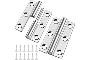2 Stück Abnehmbares Scharnier 2.5 Inch, Bolatus Scharniere Klein Edelstahl 304 Türscharnier Abnehmbare Türscharniere Klappbar für Rechtshänder