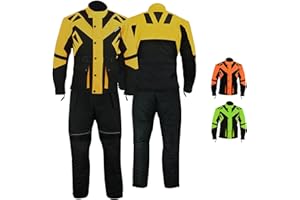 ‎GERMAN WEAR German Wear Motorradkombi Herren 2-teiler mit Protektoren Motorradanzug Textilien Motorradjacke & Motorradhose motorrad kleidung Gelb - 5XL