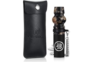 MY YIMI HOOKAH Yimi Hookah® Boquilla Cachimba Resina | Boquillas Cachimba Personal | Boquilla Shisha con estuche de cuero PU y cadena de acero inoxidable. | Accesorios Cachimba (Black)