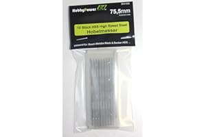 HOBBYPOWER24 10 Stück HSS HIGH SPEED STEEL Wendemesser/Hobelmesser 75,5x5,5x1,1 Passend für Kress Jet Star 6701 / GH 6702