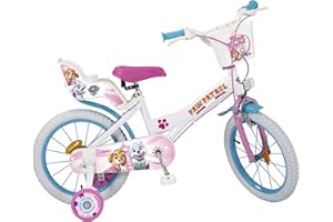 Toimsa 16" 16 Zoll Disney Kinder Mädchen Fahrrad Kinderfahrrad Mädchenfahrrad Rad Bike Paw Patrol Weiss WEIß
