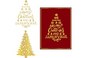 GLOBLELAND 2er Set Heißfolienplatte für Kartendekoration Weihnachtsgrüße Hot Foil Paper Plate für Scrapbooking Metall Hot Foil Plate für Fotoalbum