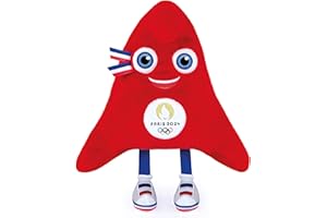 Doudou et Compagnie - Plüschtier Phryge 35 cm – offizielles Maskottchen JO Paris 2024 – Plüsch der Olympischen und Paralympischen Spiele 2024 – Fome Phrygische Mütze – Rot – 35 cm – JO2402