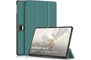 idudao Custodia per Honor Pad 9 12,1 pollici 2024, Cover sottile e leggera per tablet, Custodia rigida Folio adatta per Pad 9 12,1 pollici, Verde scuro