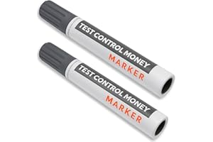 GENZO Detector Billetes Falsos - Rotulador Billetes Falsos - Válido para Todas las Divisas: Euros, Dólares, Libras, etc. Fabricados en España (Pack de 2)