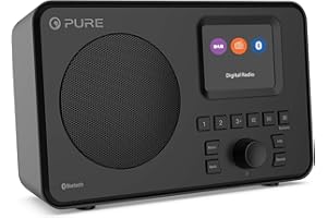 Radio portátil Pure Elan One Dab+ con Bluetooth 5.0 (Radio Dab/Dab+ y FM, Pantalla de 2,4", 20 preselecciones, 3 Botones de preselección, AUX de 3,5 mm, Funcionamiento con batería, USB) Negro