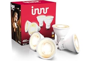 Inteligentna lampa Innr GU10 Zigbee, współpracuje z Hue* i Alexa (wymagany mostek), ciepła biel, ściemnialne punkty LED GU10, inteligentna lampa domowa, 460 lm, 4-pak