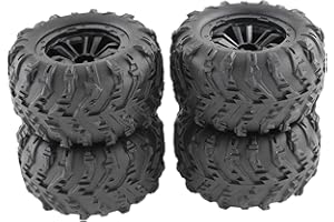 GENERIC 4 Stück RC Auto Gummireifen, Rallyereifen Radreifen Set Ersatzteile, RC Car Rubber Tires Wheel Tires Set, Crawler Reifen Gummi All Terrain Radreifen für 1/12 1/14 1/16 Modell LKW