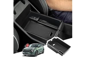 BIBIBO Porte-objets Accoudoir pour Kia Sportage NQ5 2022+(boîte automatique), Boîte de rangement, Auto Accessoires Originaux Intérieur Organisateur, Boîte de rangement avec tapis antidérapant