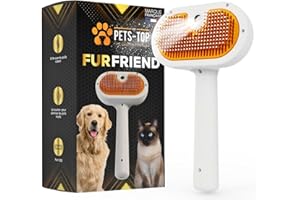 One PETS-TOP Brosse Chat Vapeur Autonettoyante - Efficace pour Poils Longs et Courts - Brosse de Toilettage pour Chats et Chiens - Eau Lissante Démêlante