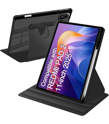 Mldjomid Hülle Für Xiaomi Redmi Pad 2 11 Zoll (2025, Wi-Fi) – PU-Leder Folio Mit Standfunktion, Kartenfächern & Stifthalter (Business Blau)