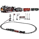Oyuncak 23 Par&ccedil;a Işıklı Klasik Tren Seti 105Cm 3 Farklı Ray Modeli Pilli Retro Kara Tren Otomatik On A&ccedil; Bırak