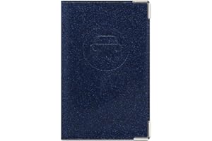Color Pop® Porte-papiers Voiture Nouveau PERMIS - Fabrication française - PVC Disco – pour PAPIERS FRANÇAIS – Carte Grise et Nouveau PERMIS de Conduire (Disco Bleu Marine)