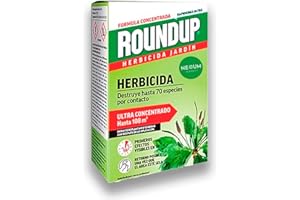 ROUNDUP Herbicida para todo tipo de malas hierbas cubre hasta 108 m2 | 250ml para 5 litros de Agua | Formula Concentrada | Efectos en 1 hora | Elimina hasta 70 especies de hierbas/musgo | Nexum Market