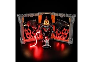 BRIKSMAX Lumière pour Lego Le Seigneur des Anneaux : Serre-livres Balrog 10367 - Compatible avec les modèles de briques d'icônes - Sans kit Lego