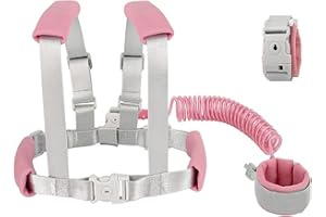 VReder Baby Reins Walking Harness, 2in1 Toddler Anti Lost Safety Leash Wrist Reins for Boys and Girls (Pink 1.5 metres)