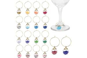 VICDUEKG Colgante de copa de vino, colgantes, identificación de bebidas, marcadores de cristal, marcadores de bebidas, decoración de fiesta para vino, despedida de soltera, fiestas, decoraciones
