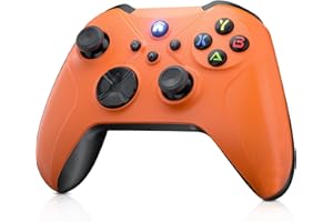 Lapezei Wireless Controller für Xbox One,One X/S,Series X/S Controller mit 6-Achsen-Gyroskop/3.5 mm Audio Jack/Vibration/Turbo Kompatibel mit Android/ios/PC Windows7/8/10/11 - Orange