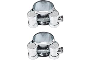DIFORMA Paquete de 2 abrazaderas de tubo reforzadas fuertes de 23-25 mm, sujetadores de abrazadera de manguera de tubo de acero galvanizado (2 unidades, 23-25 mm)