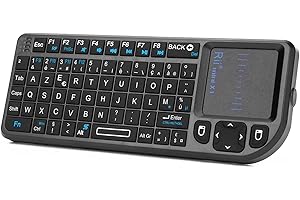 Rii Mini Clavier K01X1 sans Fil(AZERTY) 2,4 Ghz avec Touchpad pour PC, Pad, Xbox 360, PS3, TV Box Google Android, HTPC, IPTV. …