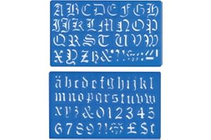 Major Brushes Artista Antiguo Inglés Estilo Alfabeto 30mm Escritura y Letras Stencil