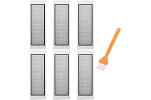 UPUPDAY 6pcs Filtro Hepa Recambios para Xiaomi Roborock S5 Max S6 Pure S6 Max S6 MaxV S65 S60 S6 S55 S51 S50 S5, Filtro de Repuesto Accesorios para Xiaomi Roborock Aspirador