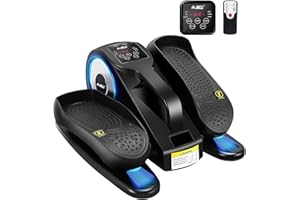 AOODIL Under Desk Elliptical Machine, Electric Seated Pedal Exerciser with Remote Control and LCD Display, Mini Stepper for Exercise Workout, Adjustable Speeds Leg Exerciser for Seniors and Adults