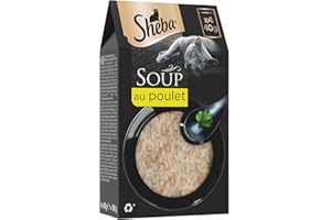 SHEBA Świeża zupa z filetami z kurczaka 4 x 40 g X10