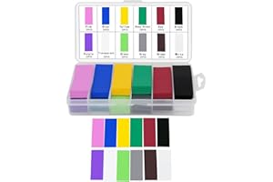 Aussel 29.5MM Width Flat PVC Heat Shrink Tubing Battery Wrap for 1x 18650 Battery 12 Colors 300PCS