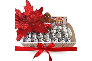 NARAMAKI® Baci Perugina Regalo Natale 2024 Cesto + 300Gr Cioccolatini Perugina + Omino Pan di Zenzero 9cm + Biglietto Auguri + Stella di Natale (COFANETTO + ORSETTO)