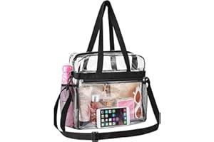 LCUHAVA Bolsa transparente con diseño de mochila para festivales y conciertos, aprobado para estadios, PVC, 30,5 x 30,5 x 15 cm, resistente al agua, correa de hombro