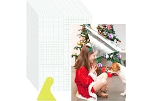 Poeland 20pcs Self Sealing Laminating Sheets, Each Sheet for 1 Side, 8 x 12 Inches Self Adhesive Clear Laminate Sheet with Scraper, No Machine Laminate Sheets for Card, Photo