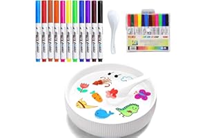 MUSUNFE Magical Water Floating Pen, Magical Water Painting Pen, 12 Colours, Erasing Whiteboard Marker Pens, Doodle Water Floating Pens, Magic Water Painting Pen for Kids (12 Color Floating Pen)