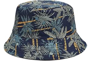 DRESHOW Été Réversible Seau Chapeau Pliable Pêcheur Chapeau de Soleil Pliable Anti-UV Protection pour Femmes Hommes