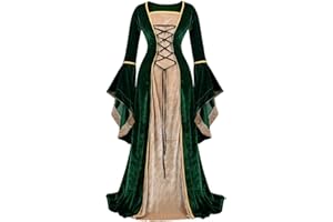 Josamogre Renaissance Femmes Robes Médiévale Velours Manches Longues Parti Déguisements Costume Halloween De Mariée Gothique