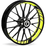 Motoking Felgenbettaufkleber im GP Design - Komplettset für 16" bis 19" - Farbe & Breite wählbar