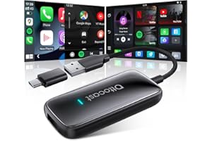 2026 Nuovo OTTOCAST Play2video Ultra, Adattatore CarPlay & Android Auto Wireless con YouTube Netflix, Plug & Play Chip 5G, WiFi6, 4GB+32GB Carplay AI Box per auto con CarPlay cablato dopo il 2016