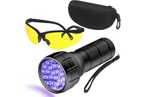 COSOOS Kit per Rilevazione di Perdite dell'aria Condizionata, Kit per Rilevazione di Perdite AC, Luce UV per Rilevazione di Perdite UV con Colorante, Rilevatore di Perdite di Olio con Colorante UV con