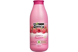 Cottage – Gel Douche Lait Hydratant – Crème de Framboise BIO – 97 % D’Ingrédients D’Origine Naturelle - Flacon 100% d'origine végétale– Fabriqué en France – 550 ml