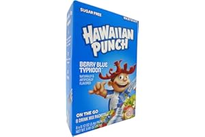Hawaiian Punch Berry Blue Typhoon Powdered Drink Mix Singles to Go Sachets 26.9g (0.95 OZ)