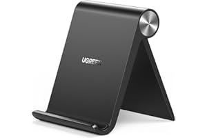 UGREEN Support Téléphone Bureau Réglable Pose Smartphone Pliable Compatible avec iPhone 17 Pro Max Air 16 15 14 13 12 Galaxy S25 Ultra S24 S23 S22 Pixel 10 9a 8a 7a Redmi Note (Noir)