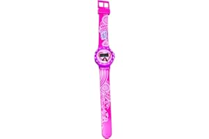 Disney Dziewczęcy zegarek na rękę Violetta LCD z kryształkami 8 x 3 x 27 cm cyfrowy kwarcowy plastik 117011